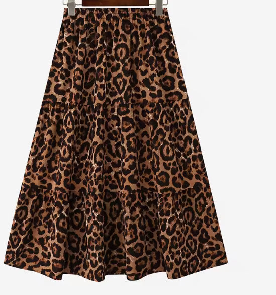 leopard print maxi skirt-coats of skin