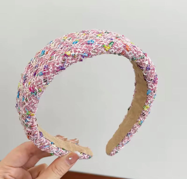Wide brimmed sponge headband- Harvest
