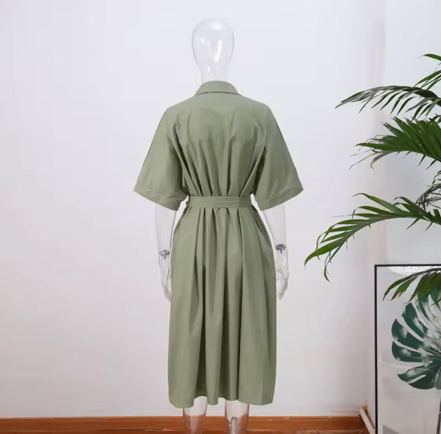 Martha collard button up dress