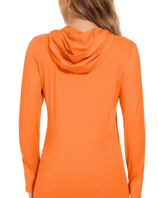 Summer UV/Sun Protection Outdoor Hooded Women’s T-shirt- Jael