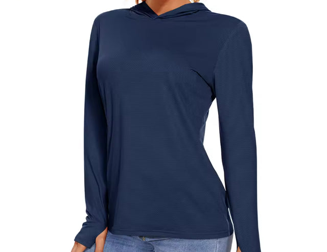 Summer UV/Sun Protection Outdoor Hooded Women’s T-shirt- Jael
