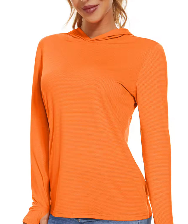 Summer UV/Sun Protection Outdoor Hooded Women’s T-shirt- Jael