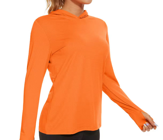 Summer UV/Sun Protection Outdoor Hooded Women’s T-shirt- Jael