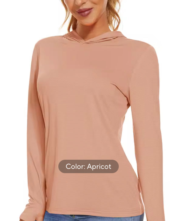 Summer UV/Sun Protection Outdoor Hooded Women’s T-shirt- Jael