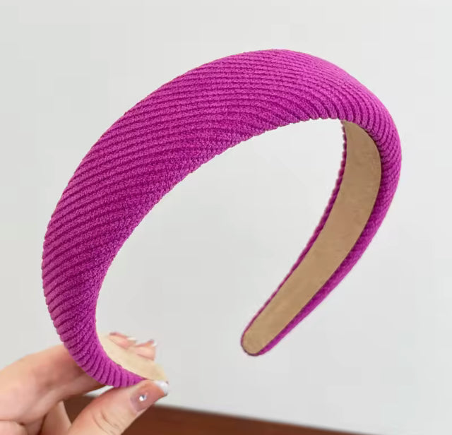 Wide brimmed sponge headband- Harvest