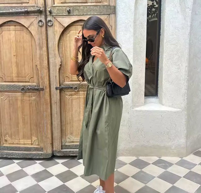 Martha collard button up dress