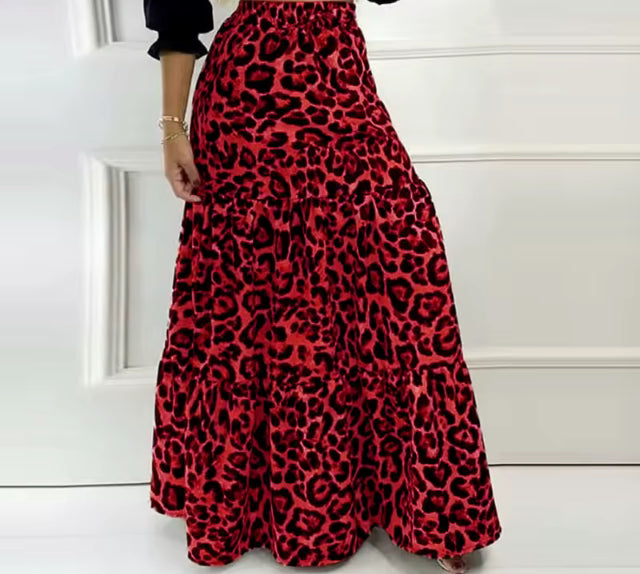 leopard print maxi skirt-coats of skin