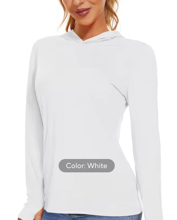 Summer UV/Sun Protection Outdoor Hooded Women’s T-shirt- Jael