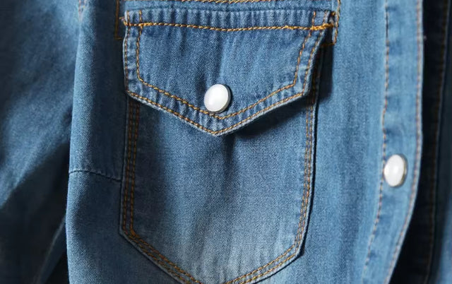 Tie up denim shacket- Philippians