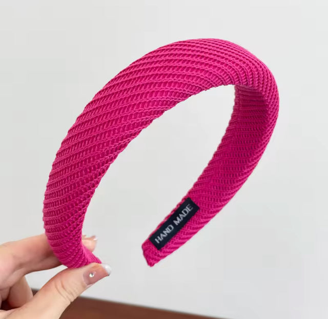 Wide brimmed sponge headband- Harvest