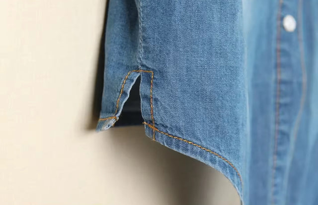 Tie up denim shacket- Philippians