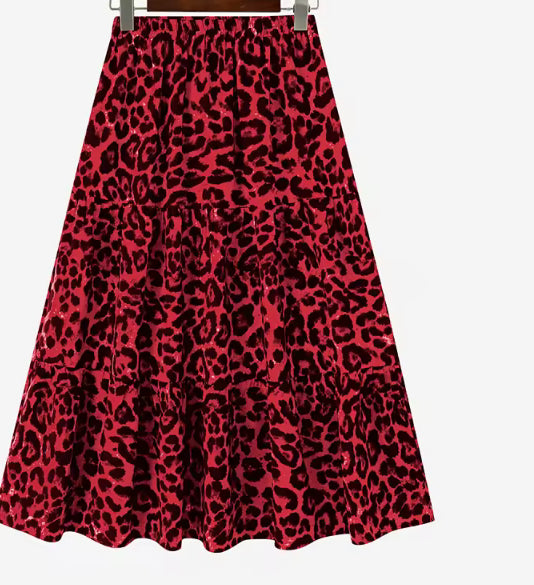 leopard print maxi skirt-coats of skin