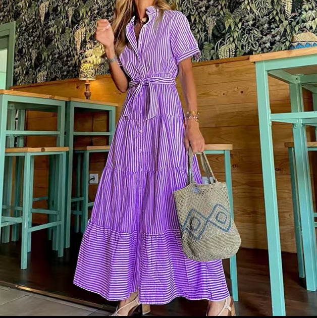 Kings Stripped maxi dress