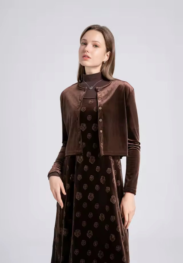 Fall Winter Velvet Women's Clothes: Straps, Dresses & Tops