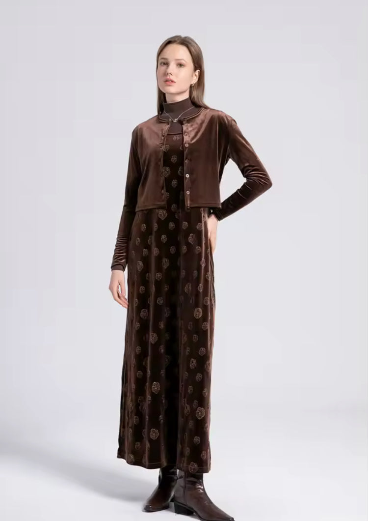 Fall Winter Velvet Women's Clothes: Straps, Dresses & Tops