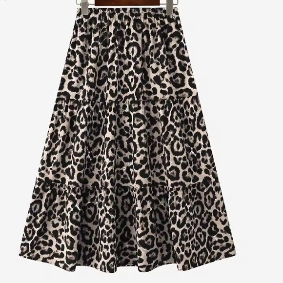 leopard print maxi skirt-coats of skin