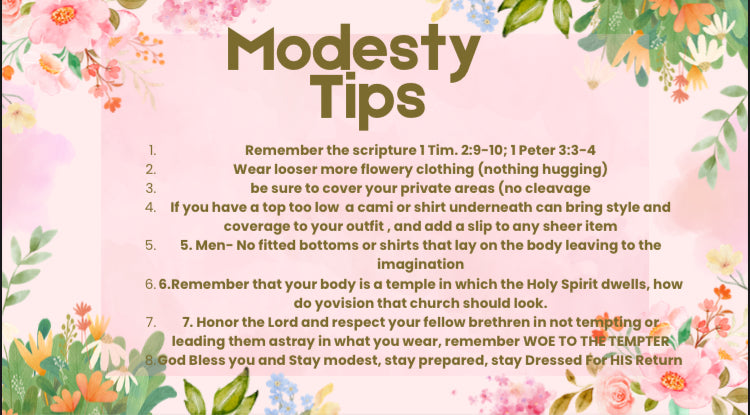 Modesty Tips