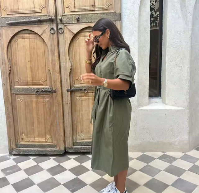 Martha collard button up dress