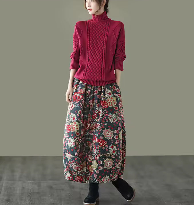 Floral Quilted Skirts- field lilies