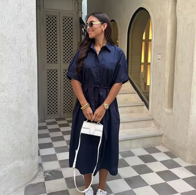 Martha collard button up dress
