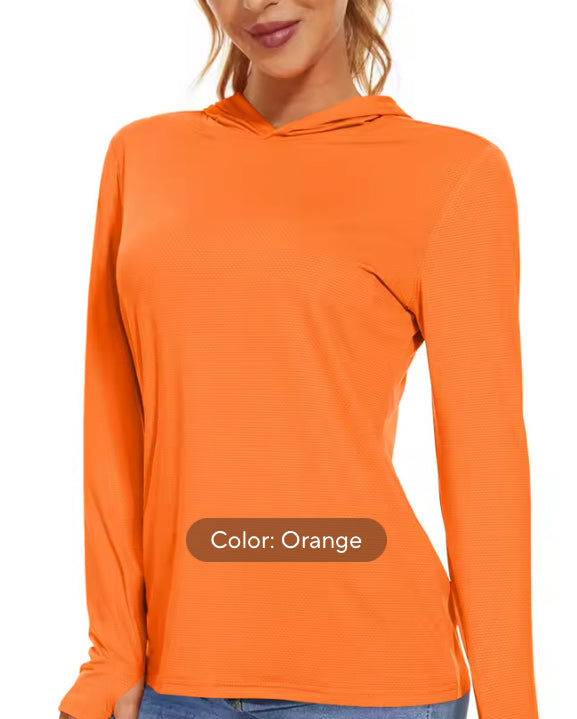 Summer UV/Sun Protection Outdoor Hooded Women’s T-shirt- Jael