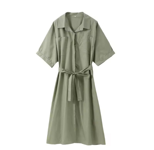 Martha collard button up dress