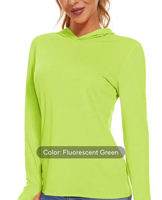 Summer UV/Sun Protection Outdoor Hooded Women’s T-shirt- Jael