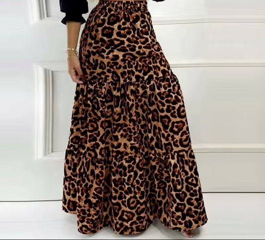 leopard print maxi skirt-coats of skin