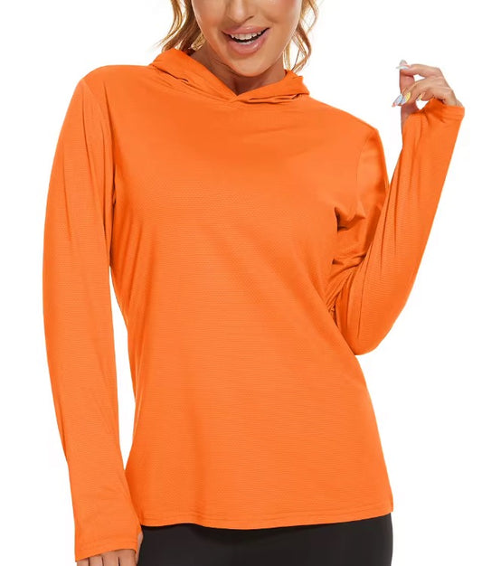 Summer UV/Sun Protection Outdoor Hooded Women’s T-shirt- Jael