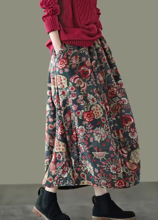 Floral Quilted Skirts- field lilies