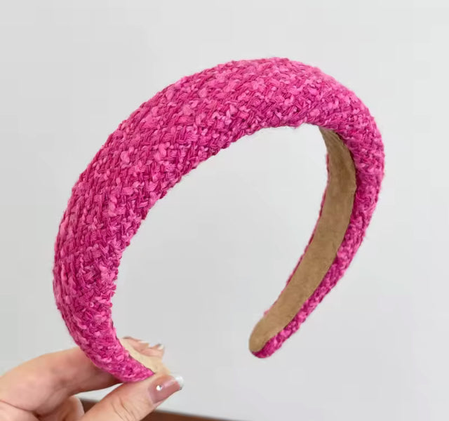 Wide brimmed sponge headband- Harvest