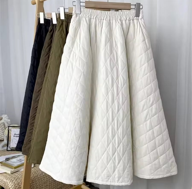 Quilted Skirt- Dry Bones