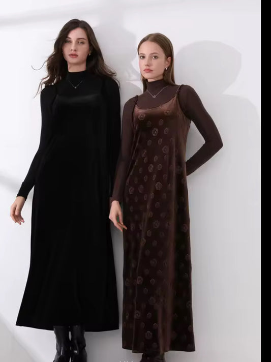 Fall Winter Velvet Women's Clothes: Straps, Dresses & Tops