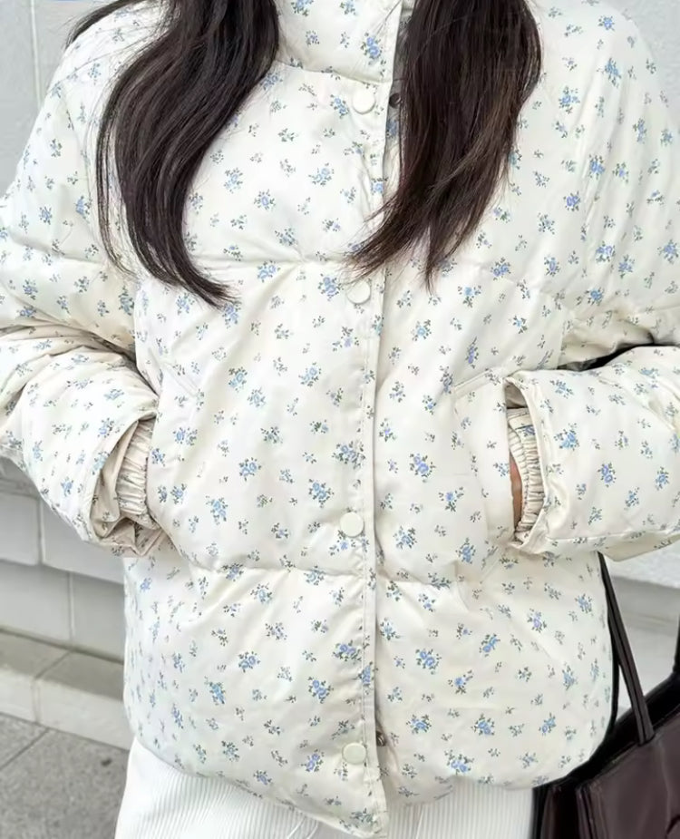 Plum Floral Women’s Coquette Coat- Mark