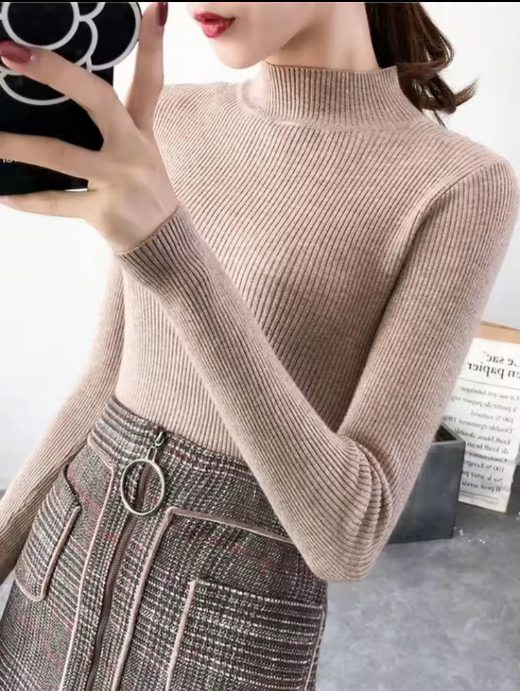 Soft Mock Neck Women's Sweater - Cozy Winter Comfort