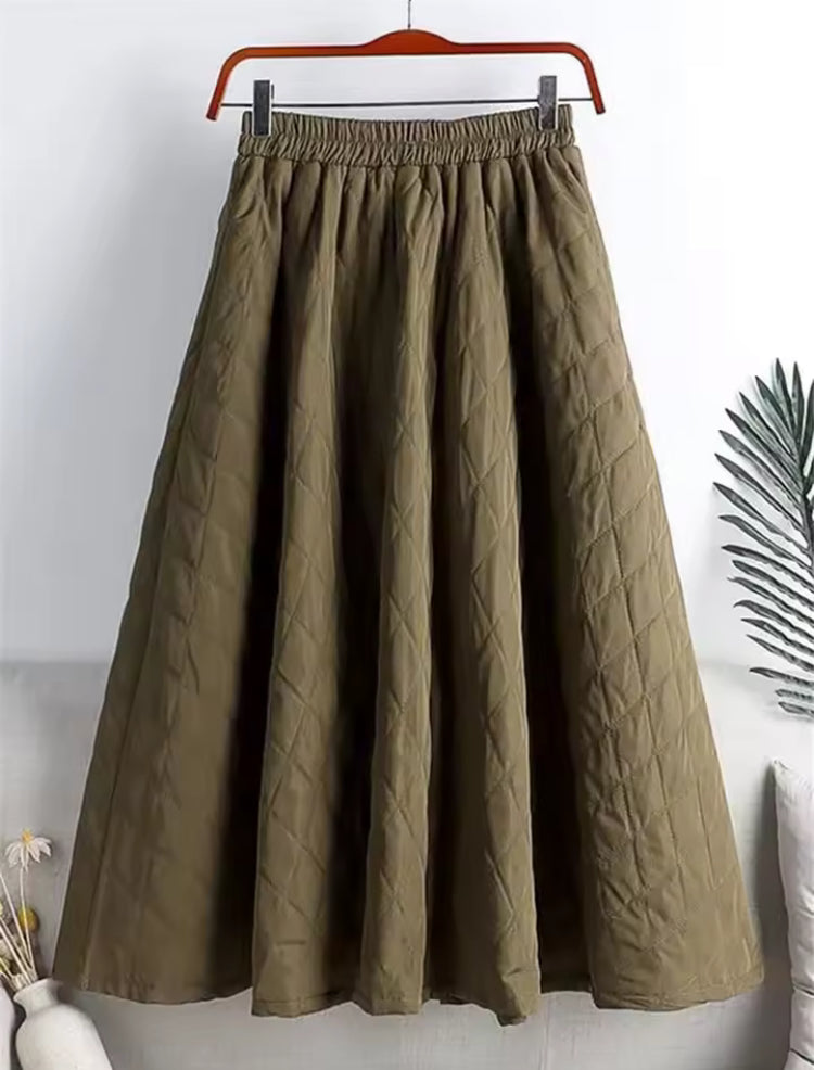 Quilted Skirt- Dry Bones