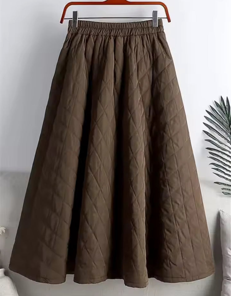 Quilted Skirt- Dry Bones