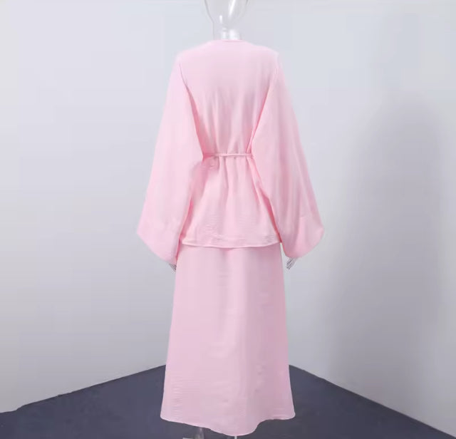 Loose tie up skirt set- Peter discipleship