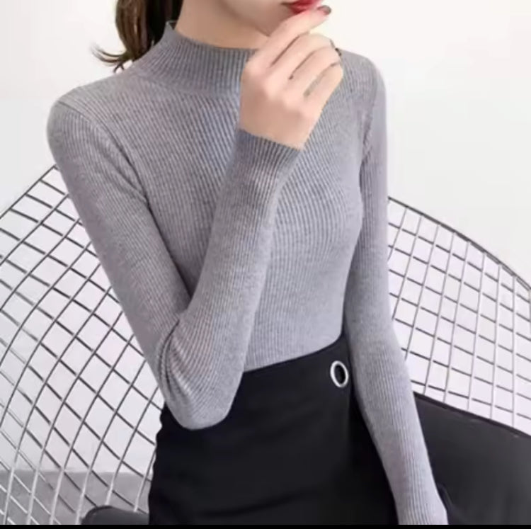 Soft Mock Neck Women's Sweater - Cozy Winter Comfort