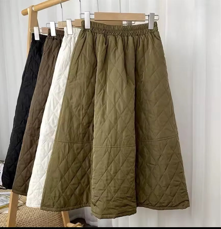 Quilted Skirt- Dry Bones