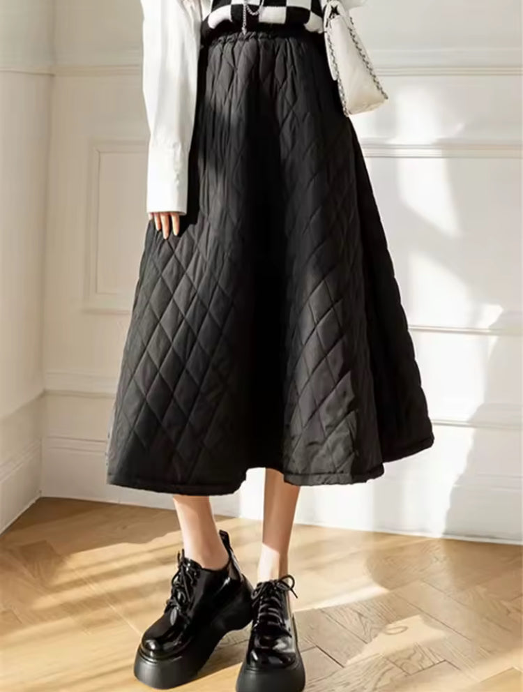 Quilted Skirt- Dry Bones