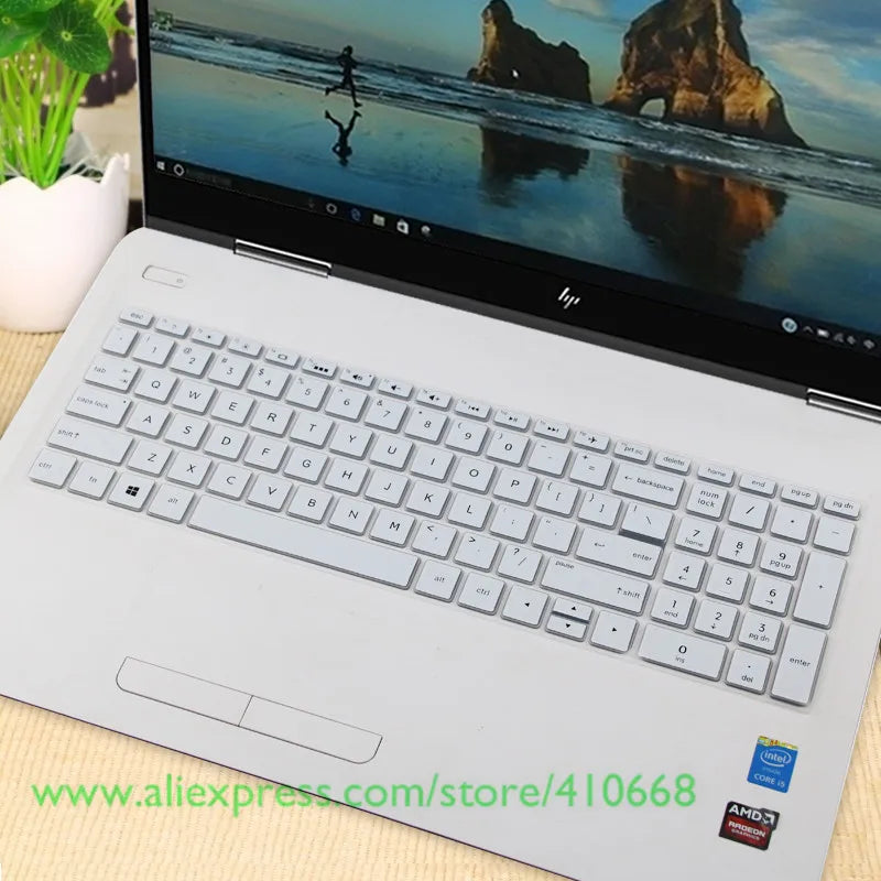 15 15.6 inch Silicone Laptop Keyboard Cover Protector Skin For HP ENVY X360 15-bd001TX PAVILION 15-CB073TX / CB075TX Notebook