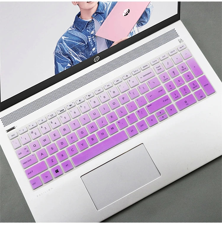15 15.6 inch Silicone Laptop Keyboard Cover Protector Skin For HP ENVY X360 15-bd001TX PAVILION 15-CB073TX / CB075TX Notebook