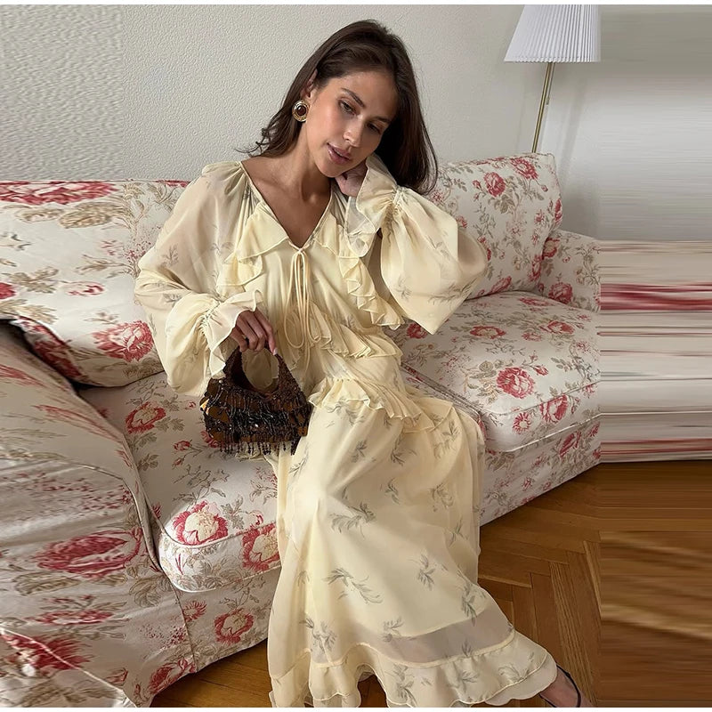 Frilly Yellow Dress- Syntyche