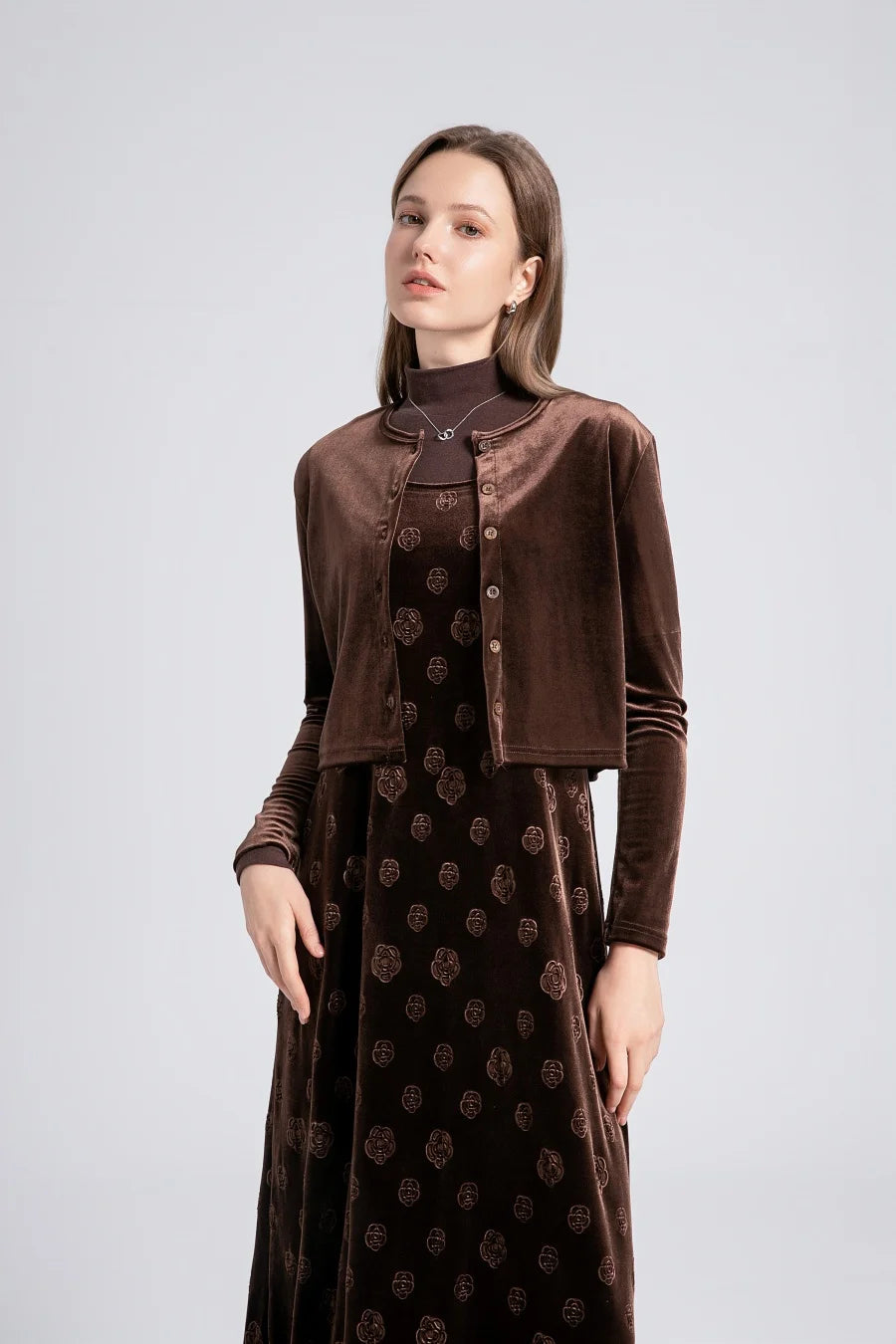Noah The Flood- velvet woman clothes adjustable strap dress + basic tops + cardigan + sleeveless dress (ship out in 1 day)