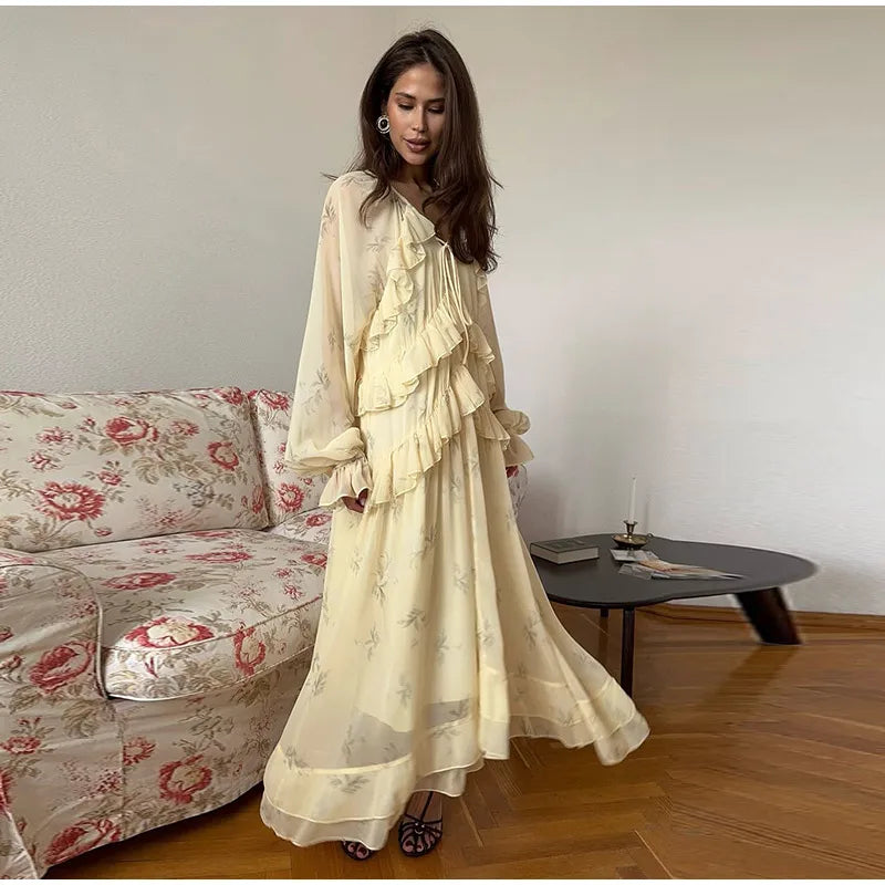 Frilly Yellow Dress- Syntyche