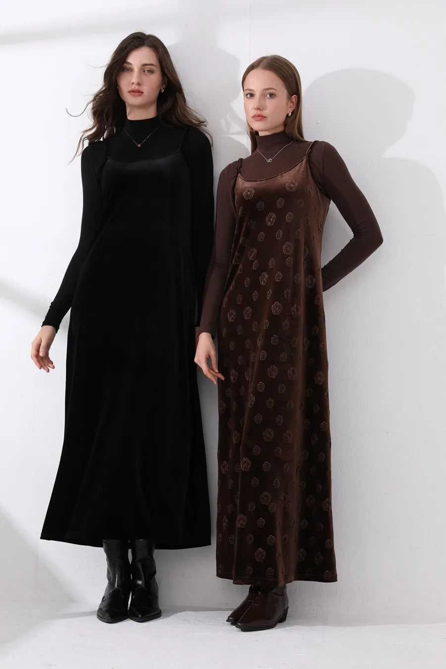 Noah The Flood- velvet woman clothes adjustable strap dress + basic tops + cardigan + sleeveless dress (ship out in 1 day)