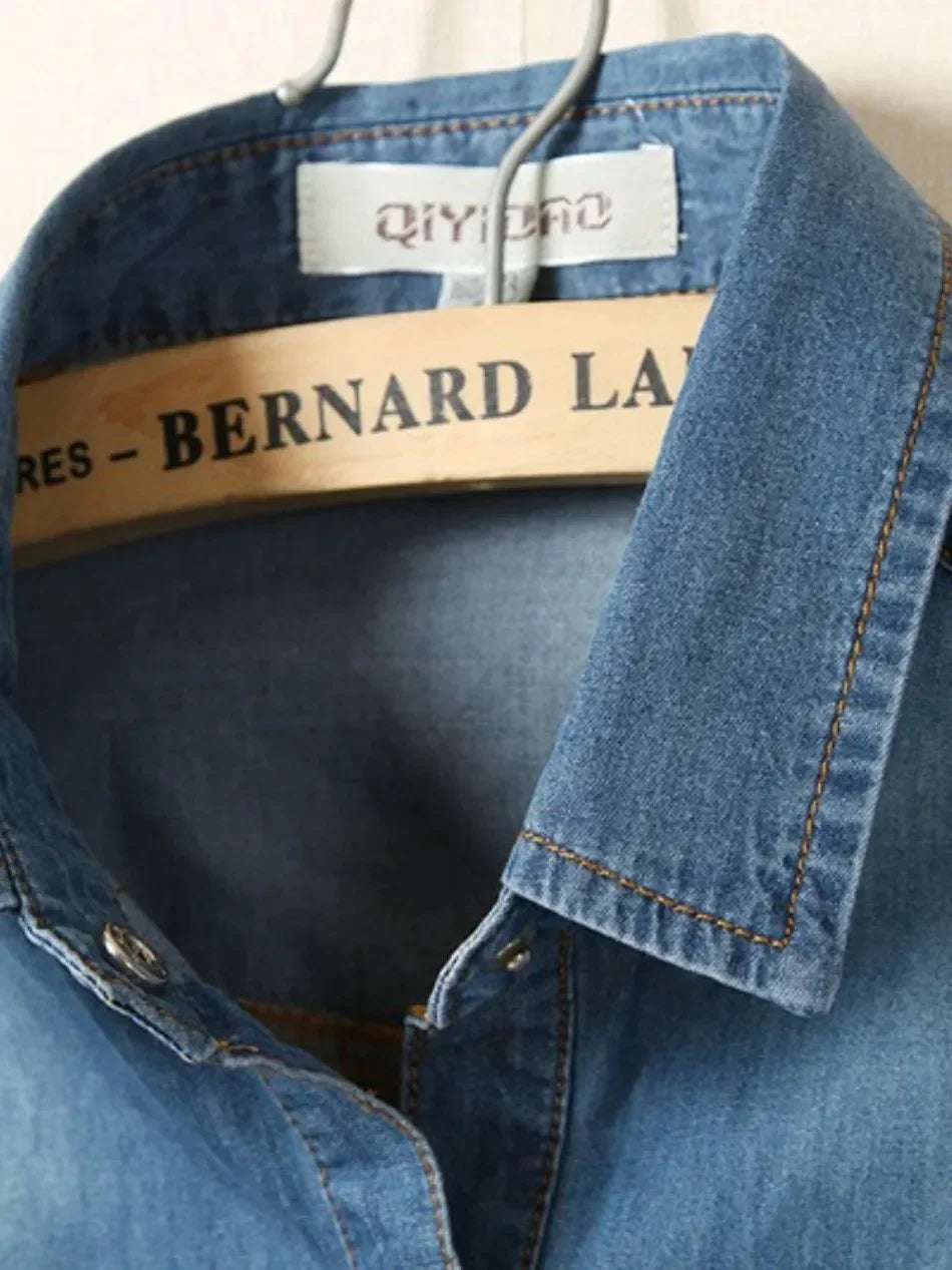 Tie up denim coverup top- the heaven and earth