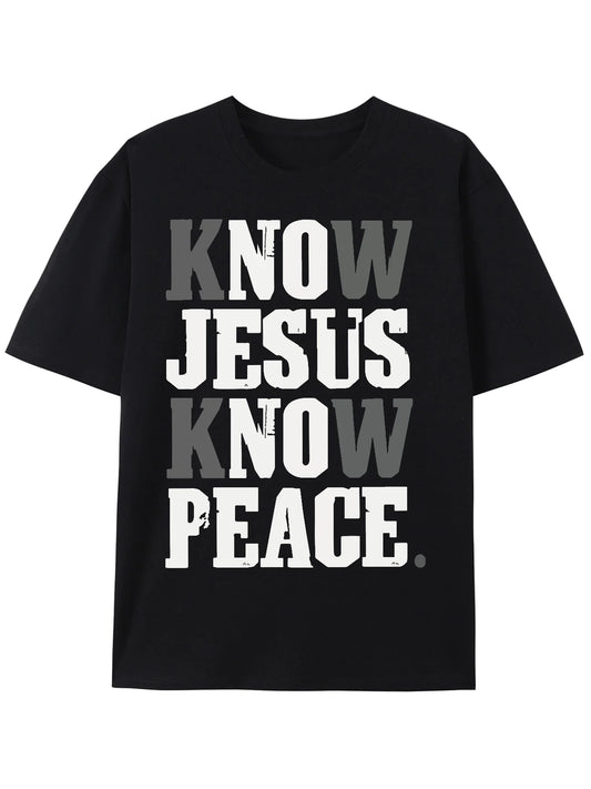 Men's Know JESUS Know Peace Graphic T-shirt