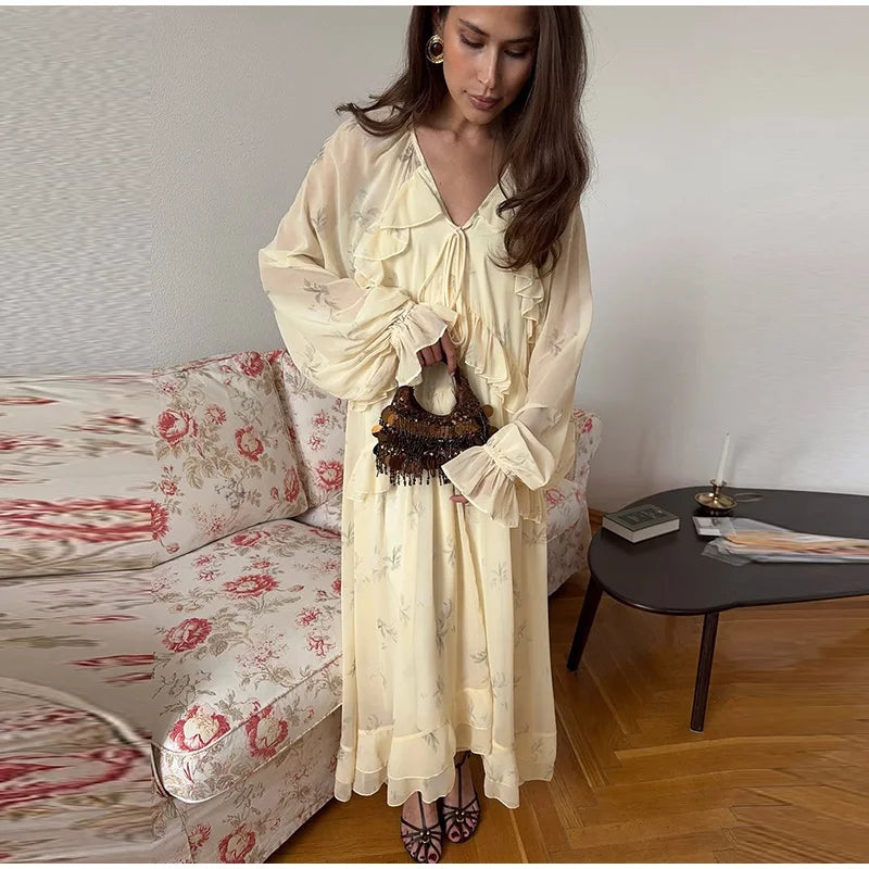 Frilly Yellow Dress- Syntyche